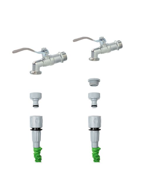 Tuyau d’arrosage extensible Hoostend vert et gris - 15 m
