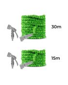 Tuyau d’arrosage extensible Hoostend vert et gris - 15 m