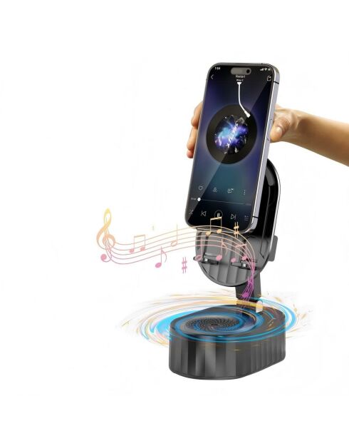 Kinglucky ZJ-016 schwarze Smartphone-Halterung mit Lautsprecher