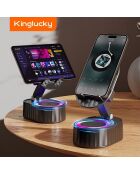 Supporto per smartphone Kinglucky ZJ-016 nero con altoparlante