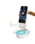 Kinglucky ZJ-016 weiße Smartphone-Halterung mit Lautsprecher