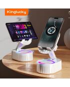 Kinglucky ZJ-016 weiße Smartphone-Halterung mit Lautsprecher