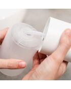 Distributeur automatique rechargeable de savon liquide Bitesap blanc et transparent - 11 x 21,5 x 6,5 cm