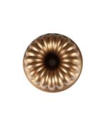 Moule à gâteau Bundt en aluminium coulé avec revêtement en granit Aria Serenk Fun Cooking jaune cuivre - 25 cm