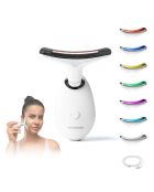 Appareil de massage facial électrique raffermissant avec LED Selora blanc - 9 x 12 x 5 cm
