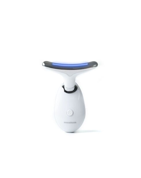 Appareil de massage facial électrique raffermissant avec LED Selora blanc - 9 x 12 x 5 cm
