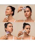 Appareil de massage facial électrique raffermissant avec LED Selora blanc - 9 x 12 x 5 cm