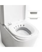 Bidet portable piable pour toilettes fopobi blanc et gris - 36 x 38,5 x 5,5 cm