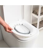 Bidet portable piable pour toilettes fopobi blanc et gris - 36 x 38,5 x 5,5 cm