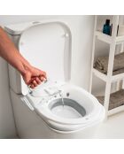 Bidet portable piable pour toilettes fopobi blanc et gris - 36 x 38,5 x 5,5 cm