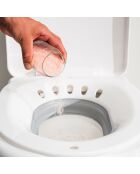 Bidet portable piable pour toilettes fopobi blanc et gris - 36 x 38,5 x 5,5 cm