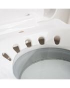 Bidet portable piable pour toilettes fopobi blanc et gris - 36 x 38,5 x 5,5 cm