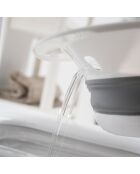 Bidet portable piable pour toilettes fopobi blanc et gris - 36 x 38,5 x 5,5 cm