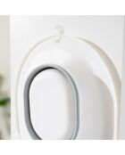 Bidet portable piable pour toilettes fopobi blanc et gris - 36 x 38,5 x 5,5 cm