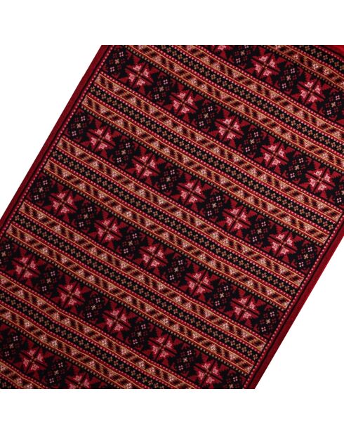 Tapis réversible BiggHome ethnique rouge - 80 x 150 cm