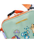 Bolsa térmica Milk&Moo Jungle Friends verde para aperitivos, 25 x 20 x 8 cm