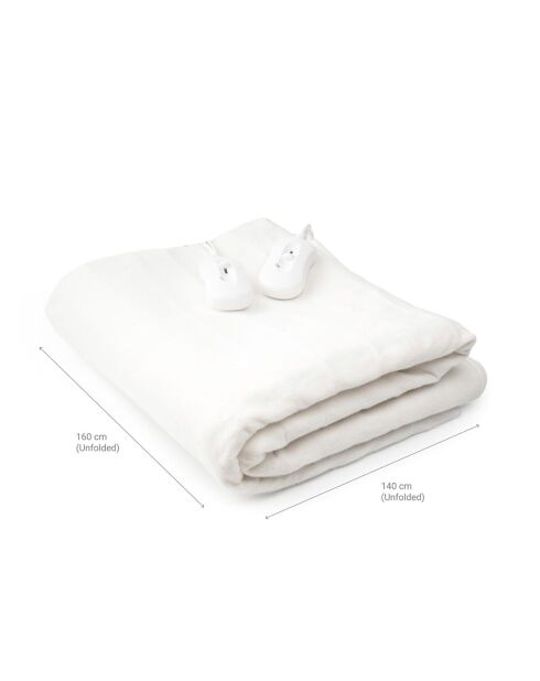 Surmatelas chauffant électrique Double Blewarm blanc - 140 x 160 cm