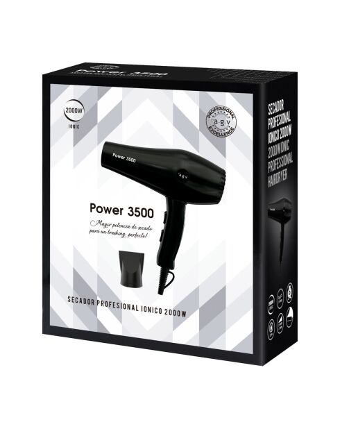Sèche-cheveux By AGV POWER 3500 Moteur AC noir