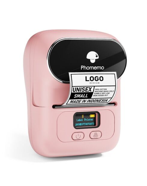 Imprimante thermique portable pour étiquettes Phomemo M110 rose - 11,4 x 8,7 x 6,2 cm