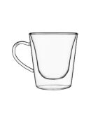 2 transparente Espressogläser aus Thermoglas - 12 cl