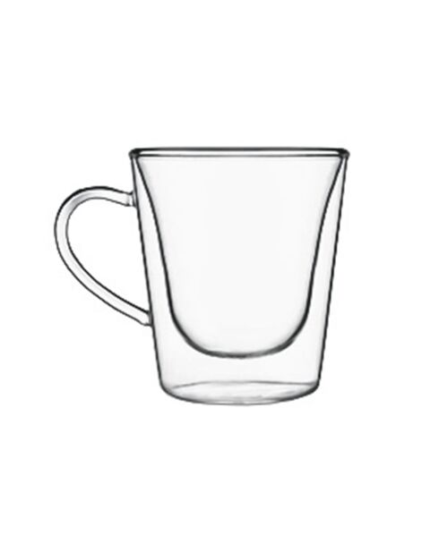 2 transparente Espressogläser aus Thermoglas - 12 cl
