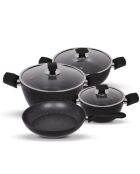 Juego de utensilios de cocina Serenk Excellence de granito negro, 7 piezas