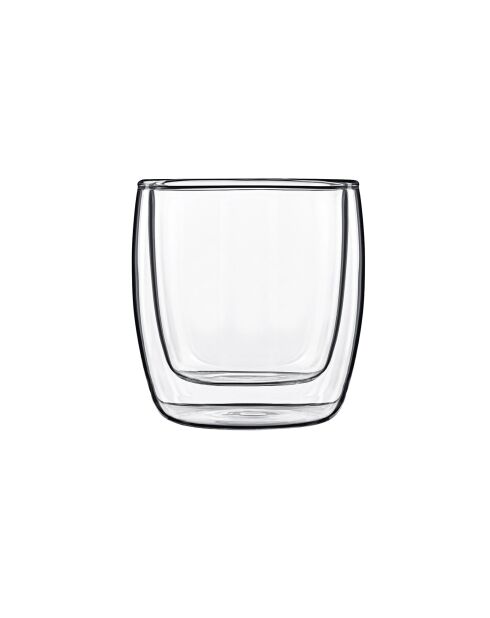 2 transparante Thermic Glass koffieglazen - 11cl