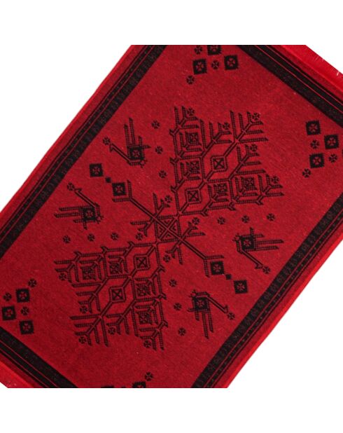 Tapis réversible BiggHome ethnique rouge - 80 x 150 cm