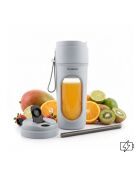 Blender en verre individuel portable rechargeable Wellsy gris - D. 9 x 21 cm
