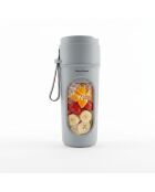 Blender en verre individuel portable rechargeable Wellsy gris - D. 9 x 21 cm