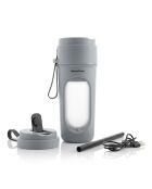 Blender en verre individuel portable rechargeable Wellsy gris - D. 9 x 21 cm