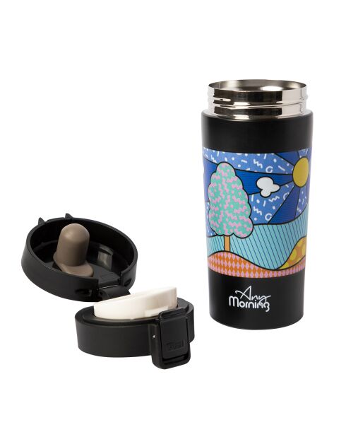 Any Morning Travel Thermobecher mit Deckel, 500 ml, Schwarz
