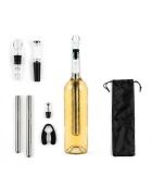 Set d'accessoires pour vin Chillour transparent - 7 pièces, 28 x 7,5 cm