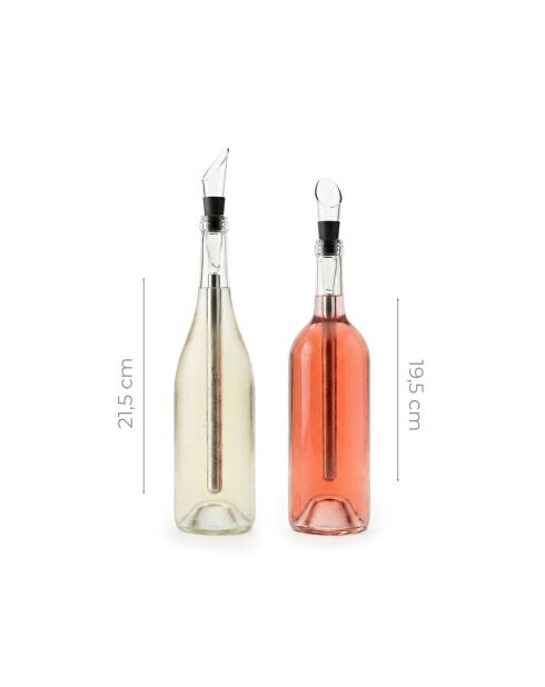Set d'accessoires pour vin Chillour transparent - 7 pièces, 28 x 7,5 cm