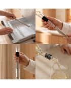 Set d'accessoires pour vin Chillour transparent - 7 pièces, 28 x 7,5 cm