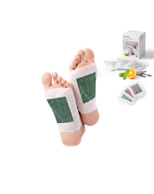 Patchs détoxifiants pour les pieds aux essences blancs - 30 unités