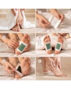 Patchs détoxifiants pour les pieds aux essences blancs - 30 unités