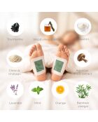 Patchs détoxifiants pour les pieds aux essences blancs - 30 unités