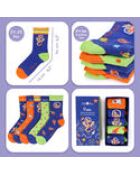 Confezione da 5 paia di calzini per bambini Milk&Moo Ponix 31-35 multicolore
