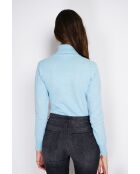 Isabelle klassischer Rollkragenpullover mit 2-fädigem Strick, lange Ärmel, himmelblau