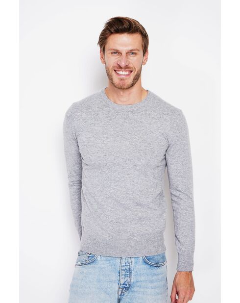 Gabriel Flanell Klassischer Langarmpullover mit Rundhalsausschnitt