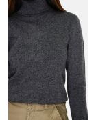 Maglione dolcevita classico a 2 fili Isabelle grigio lupo grigio lupo