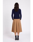 Maglione a maniche lunghe a collo alto classico a 2 fili Jeanne Midnight Blue