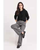 Felpa a maniche lunghe oversize nera Inès