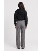 Felpa a maniche lunghe oversize nera Inès