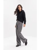 Felpa a maniche lunghe oversize nera Inès