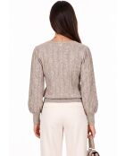Maglione Joyce Desert Balloon a maniche lunghe lavorato a maglia con scollo a barchetta
