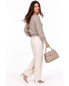 Maglione Joyce Desert Balloon a maniche lunghe lavorato a maglia con scollo a barchetta