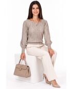 Maglione Joyce Desert Balloon a maniche lunghe lavorato a maglia con scollo a barchetta