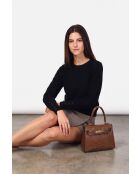 Maglione Arielle oversize a maniche lunghe con scollo tondo nero